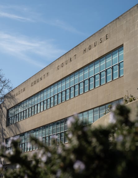 a building surrounded by flowers