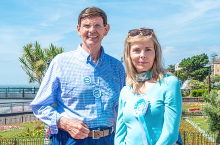 Supporters John Moss and Julia Stephenson.