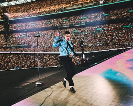 Harry Styles on stage at Wembley this year.