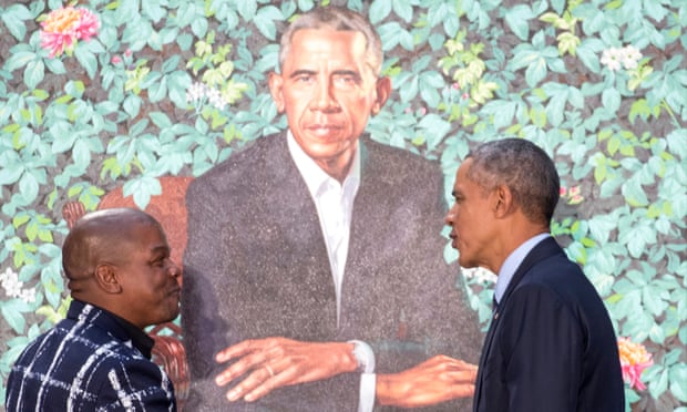 ‘Wiley has mistaken knowingness for depth’ … the artist and the ex-President.