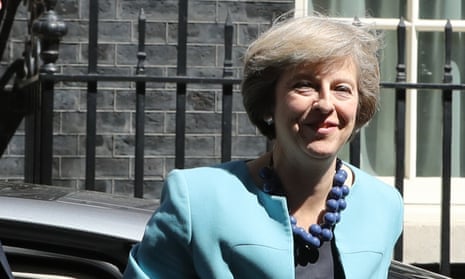 Theresa May outside 10 Downing Street.