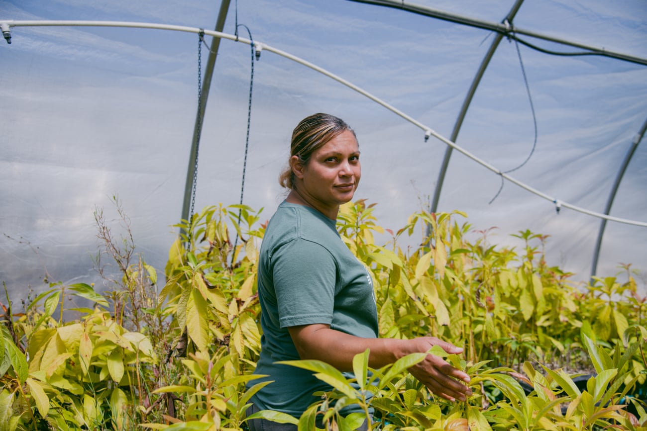 woman among plants