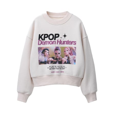 Zara K-pop demon hunters printed sweatshirt