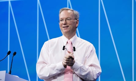 Eric Schmidt, executive chairman of Alphabet, Google’s parent company. The conference room at New America Foundation is called the ‘Eric Schmidt Ideas Lab’.