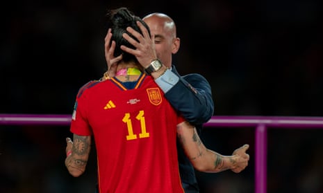 Jenni Hermoso was kissed by Luis Rubiales after Spain won the World Cup.