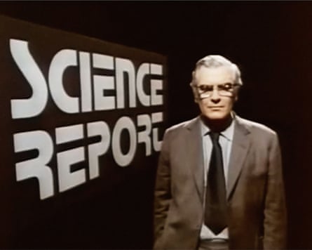 ‘Science Report’ presenter Tim Brinton in Alternative 3 (1977). Brinton, who passed away in 2009, was a fixture on BBC and ITN during the 1960s. | Anglia Television, 1977.