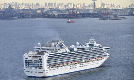 A cruise ship Diamond Princess anchors off the Yokohama Port, near Tokyo on 4 February. A person who was a passenger on the Japanese-operated cruise ship has tested positive for a new virus after leaving the ship in Hong Kong on 25 January.