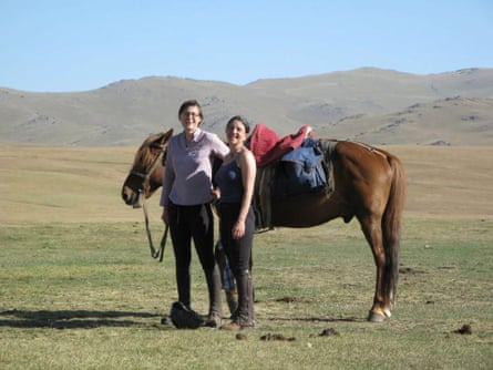 The couple with a horse