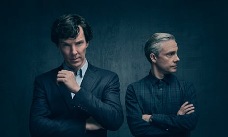 Benedict Cumberbatch as Sherlock Holmes and Martin Freeman as Dr Watson.