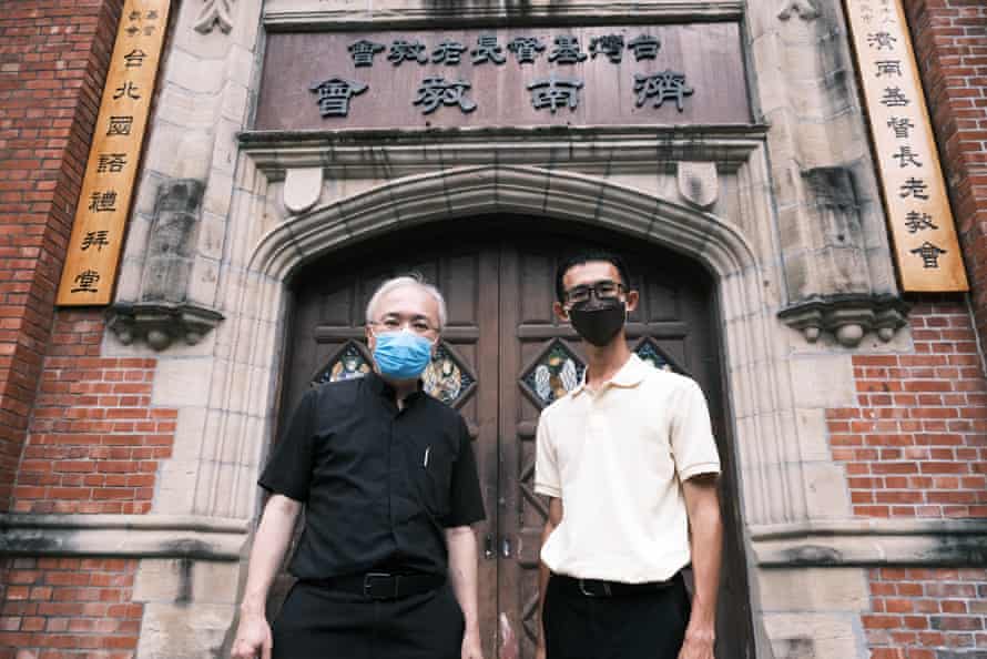 Pastor Huang Chun-shen and Liao Bin-jou, Taiwanese activists who assist Hong Kong protesters and other residents of the territory who have fled to Taiwan.