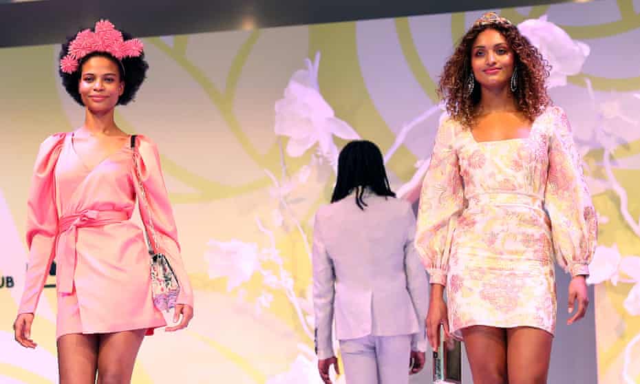 Models walk the runway at the Myer spring fashion lunch in 2019