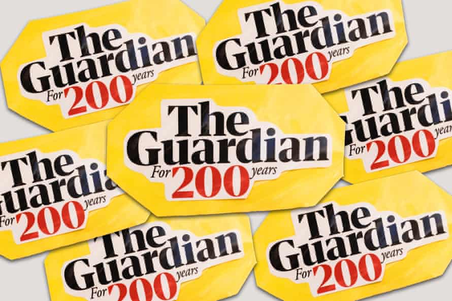 Badges marking the 200th birthday of the Guardian