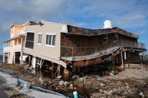a collapsed house