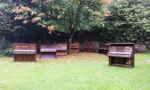 Pianos in The Convent garden, Stroud