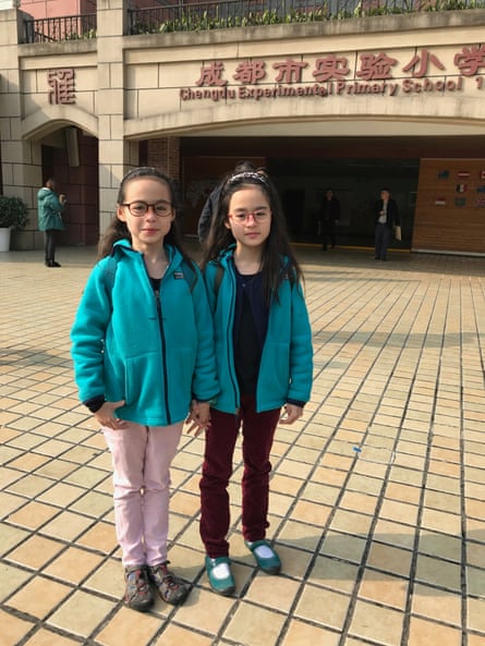 Ariel on the left, Natasha on the right during their first semester.