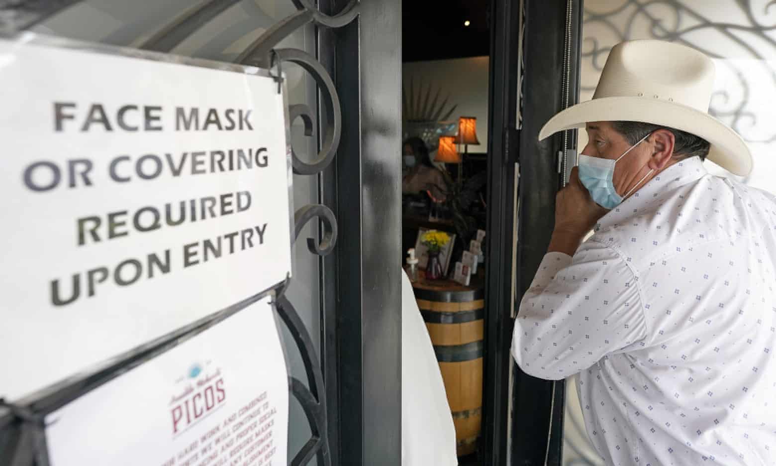 States ;oft mask mandates and rise in Covid cases