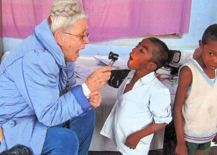 McGarey at work in India at a home for children of people who have leprosy.