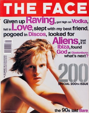 Stella Tennant on the cover of The Face magazine in January 1997