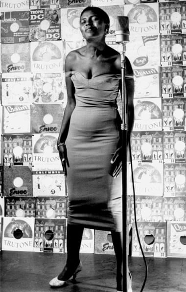 Miriam Makeba posing for a Drum cover in Johannesberg in 1955.
