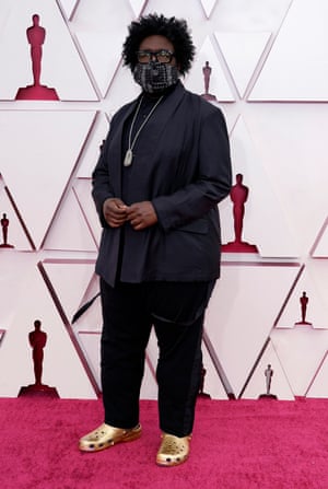 Gold Crocs on the socked feet of the Oscars’ musical director, Questlove. After the year we’ve had? There’s always one.