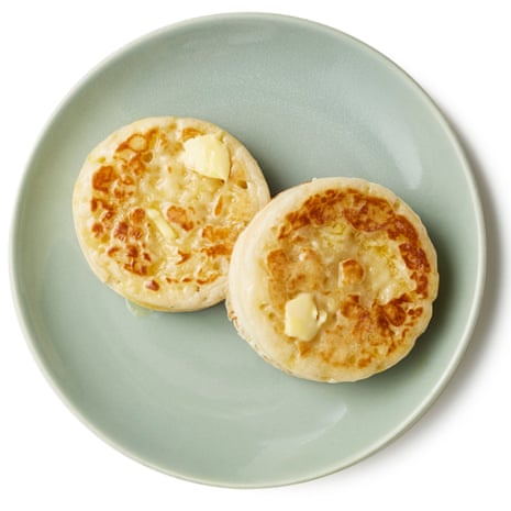 Buttery bliss:  Felicity Cloake’s crumpets. 