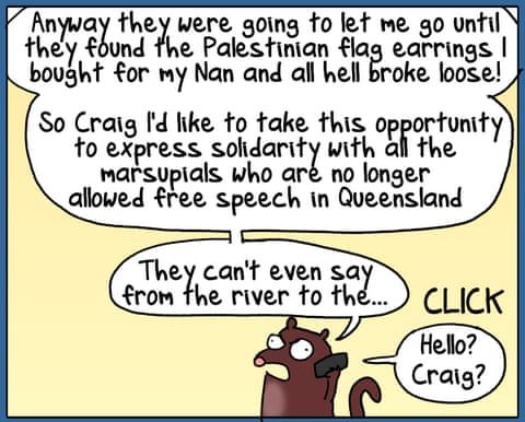 Cartoon by First Dog on the Moon titled Airport Possum, panel 6