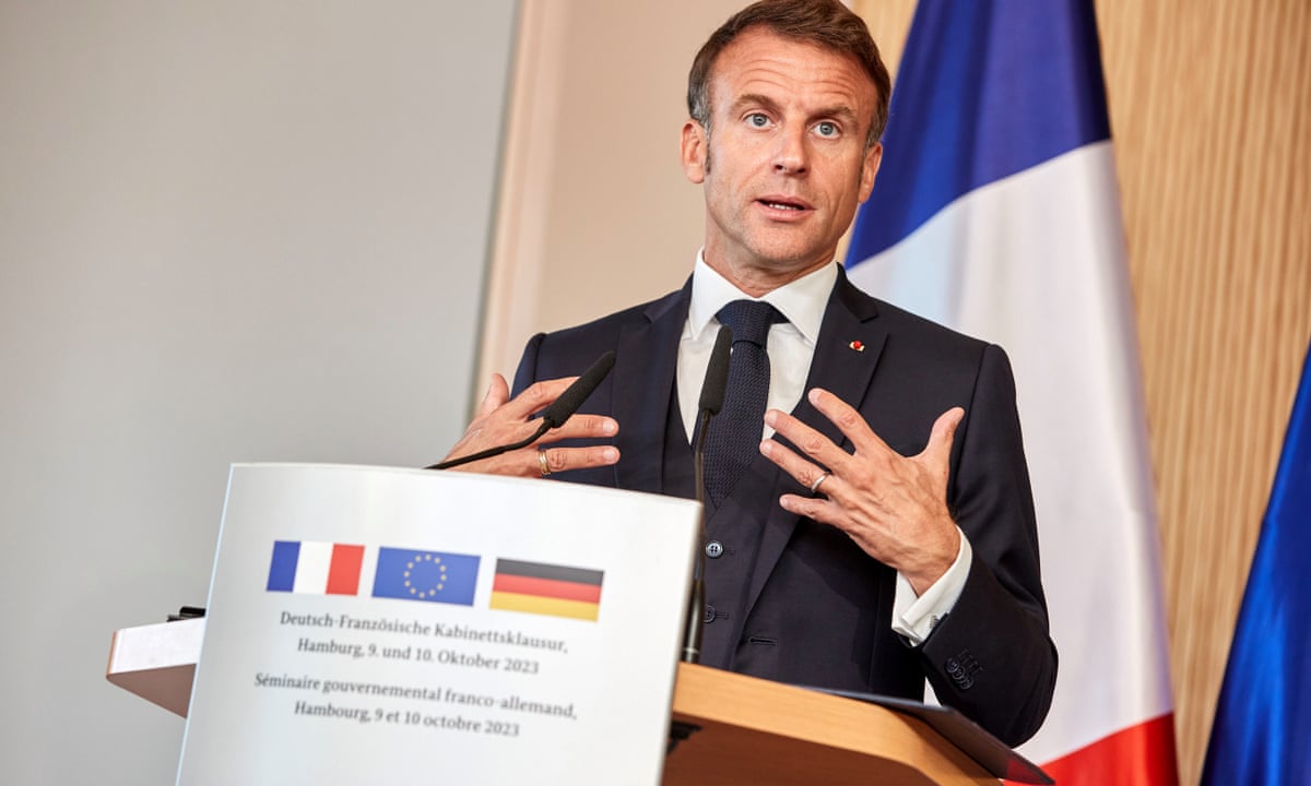 Macron denounces 'odious blackmail' as Hamas threatens to kill some hostages | Emmanuel Macron | The Guardian