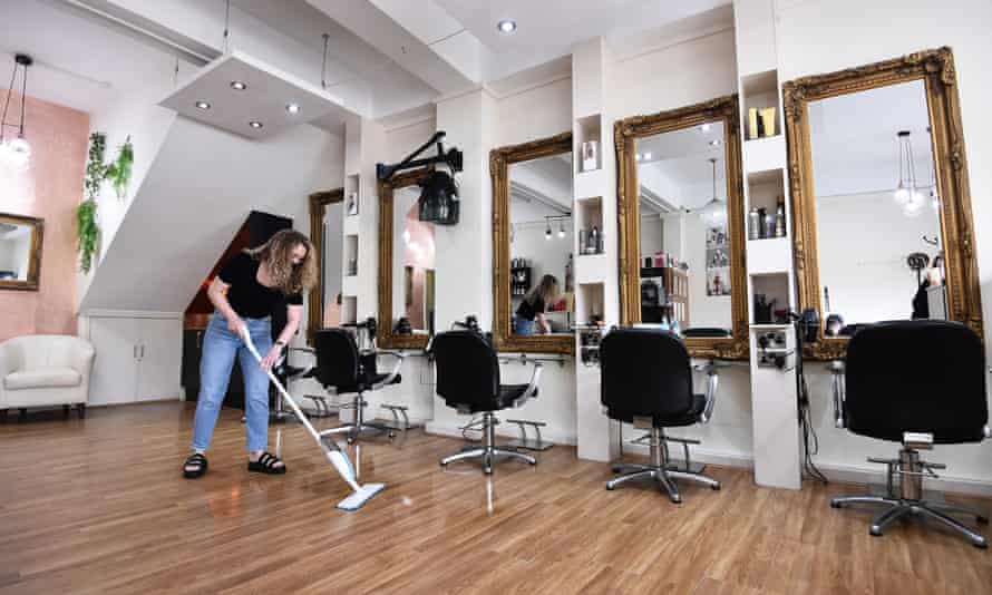 A hair salon in Stoke-on-Trent prepares to reopen this week.