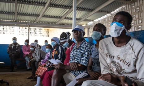 Patients waiting to be tested for TB in Monrovia, Liberia. 