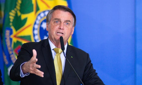 President of Brazil Jair Bolsonaro speaking on Tuesday 29 June.