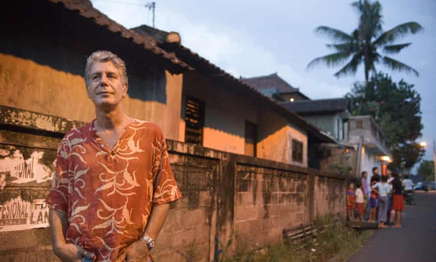 Anthony Bourdain in his No Reservations television series in 2005.