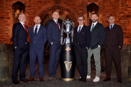 Steve Tandy, Gregor Townsend, Steve Borthwick, Fabien Galthié, Andy Farrell and Gonzalo Quesada