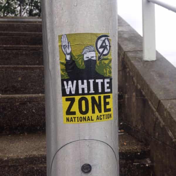 Neo-Nazi stickers in Glasgow.