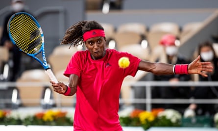 Mikael Ymer took just five games off Novak Djokovic in their first-round meeting.