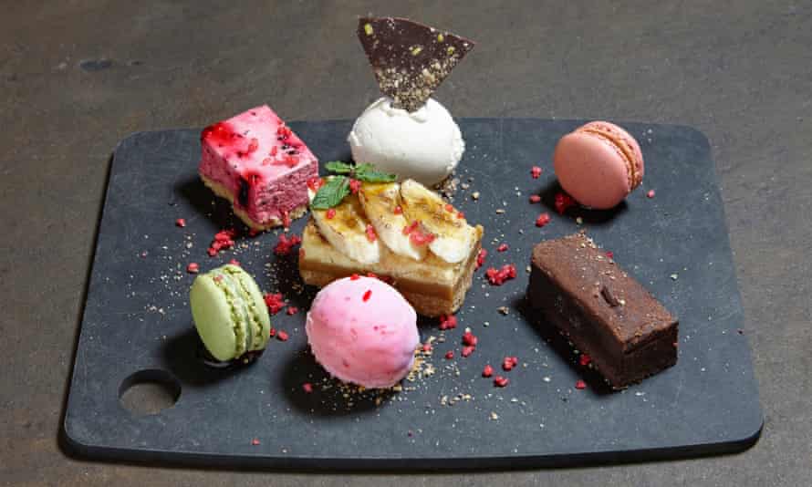 'Naturally, it comes on a slate': dessert sharing platter.