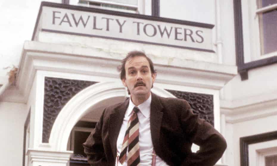 John Cleese as Basil Fawlty in the BBC sitcom.