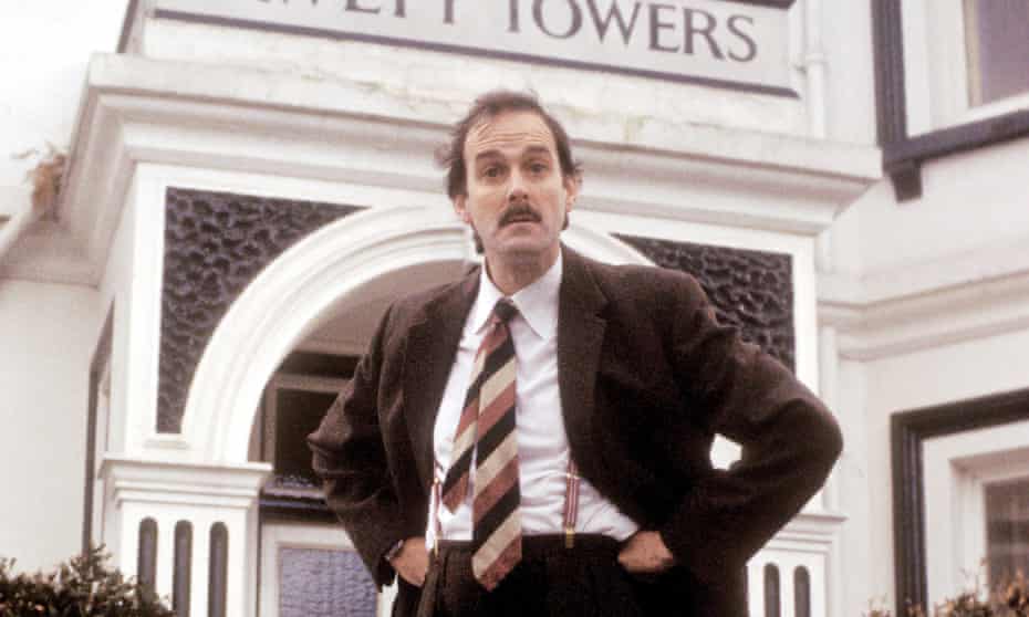 John Cleese in the 1970s BBC sitcom Fawlty Towers.