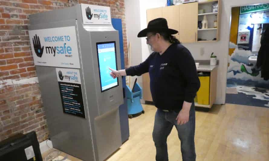 Don Durban uses the opioid vending machine