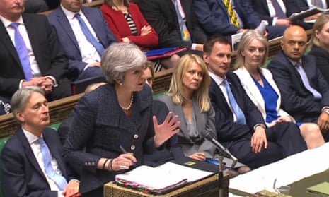 Prime Minister Theresa May speaks during Prime Minister’s Questions in the House of Commons