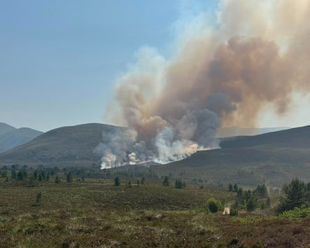 Large plumes of smoke rising from the side of a mountain