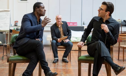 David Harewood and Zachary Quinto at Best of Enemies rehearsals.
