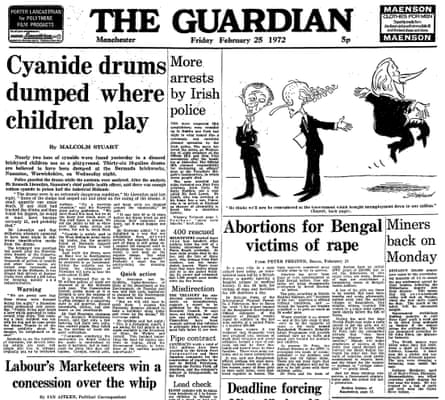 How the Guardian’s Peter Preston reported the story in February 1972