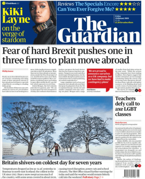 GUARDIAN FRONT PAGE 1/02/19