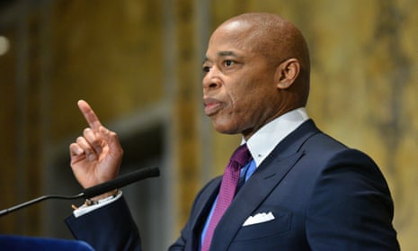Eric Adams delivers remarks at his annual interfaith breakfast at the New York Public Library on Tuesday in New York City.