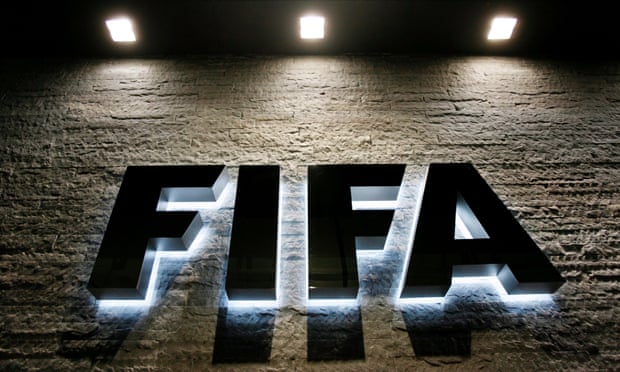 The Fifa logo at the organisation’s headquarters in Zurich.