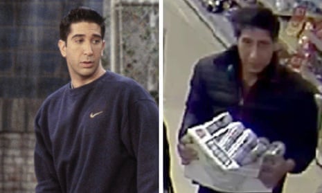 David Schwimmer (L) and alleged thief Abdulah Husseni
