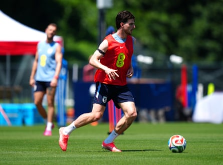 Declan Rice during an England training session