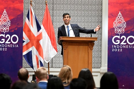 Dominic Raab says he has written to PM to request inquiry into complaints towards him – UK politics stay | Politics 2 Rishi Sunak holding his press conference in Bali.