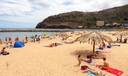 A beach near Madeira’s capital, Funchal.