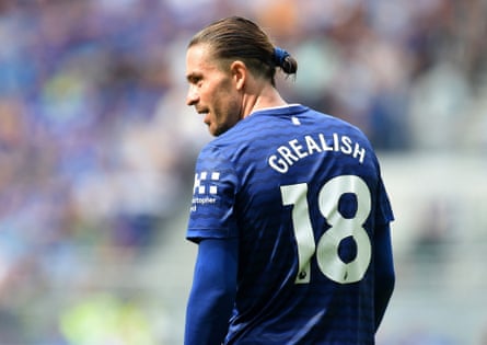 Jack Grealish successful action for Everton.
